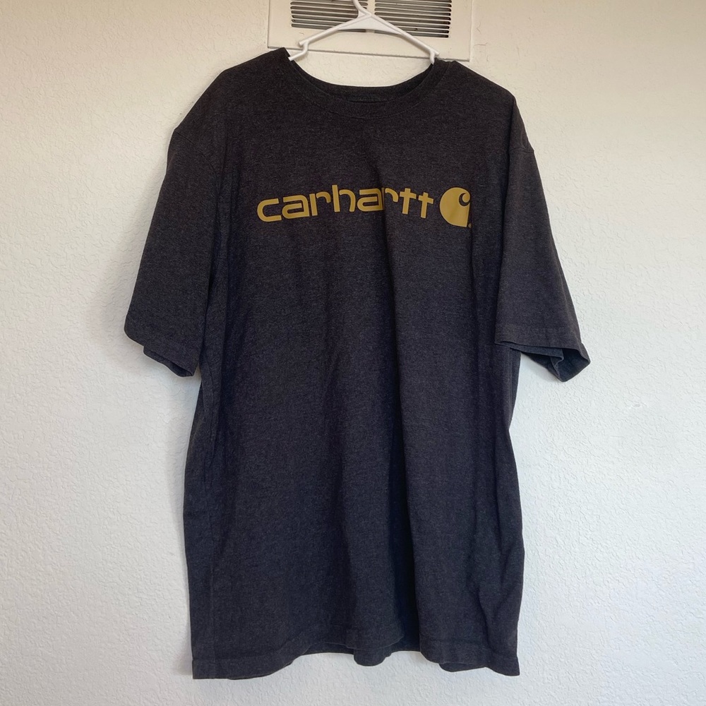Carhartt Men's Dark Gray Logo Tee